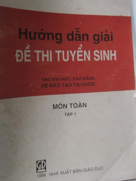 Sách: Hướng dẫn giải đề thi tuyển sinh năm 1996